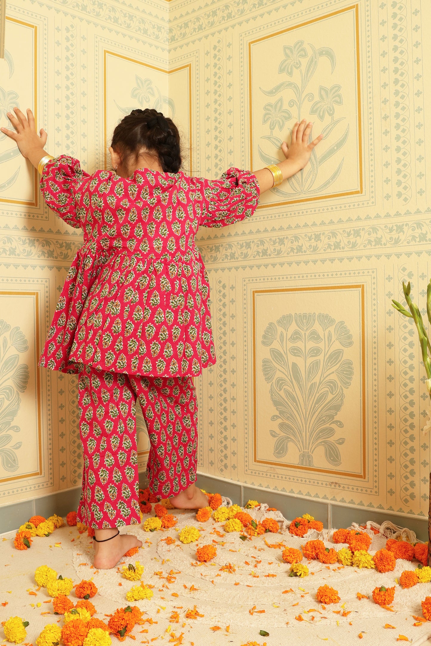 Pink Jaipuri Co-ord Set