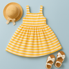 Yellow and White Stripe Dress