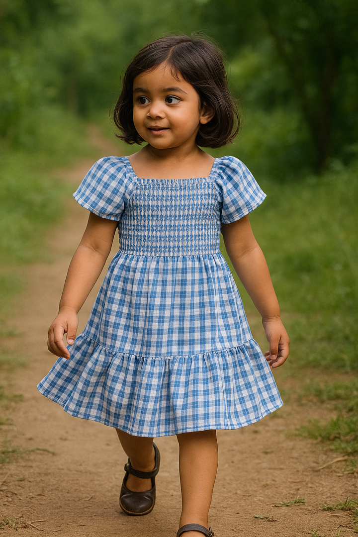 Gingham check dress