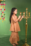 Yellow Floral Cotton Kurta Set