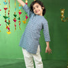 Blue Diamond Print Kurta Set