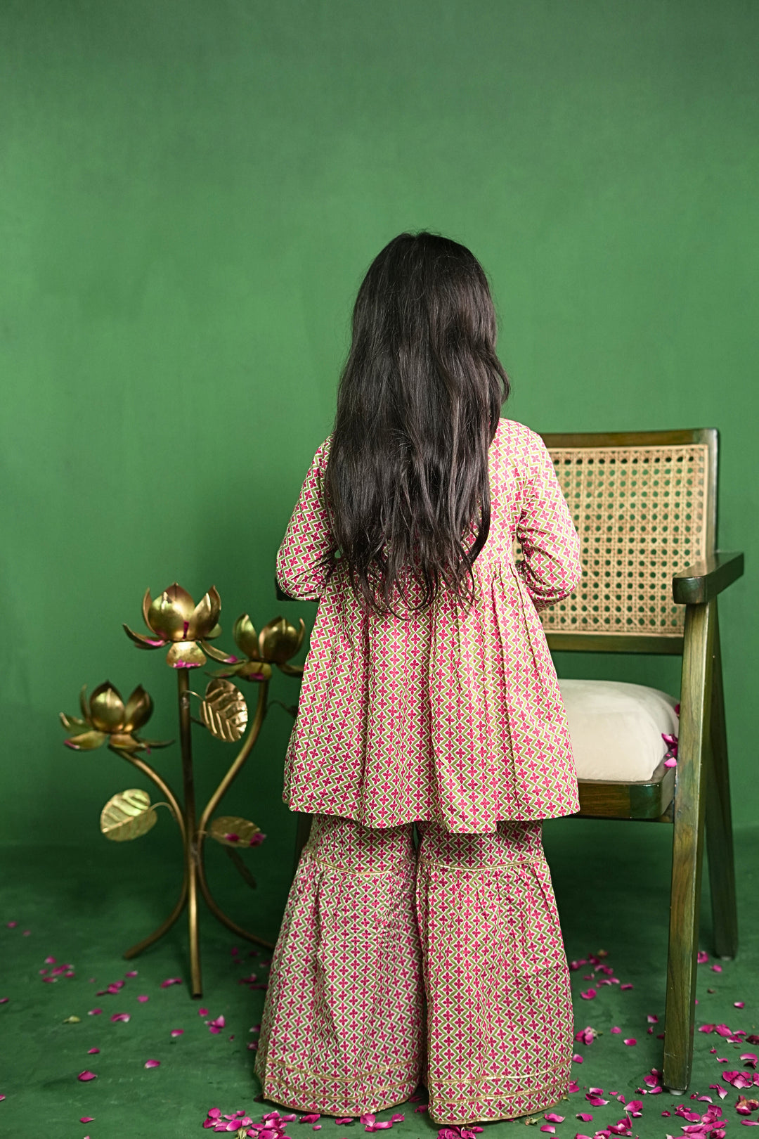 Jaal Print Sharara Set