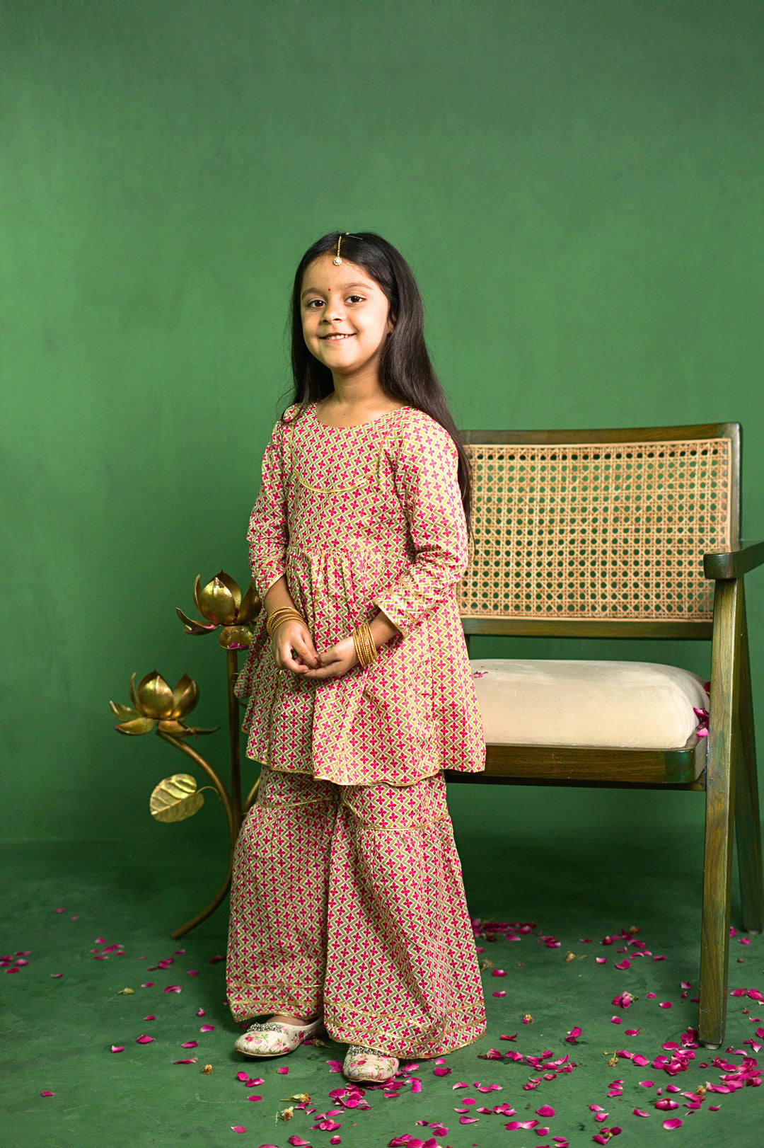 Jaal Print Sharara Set
