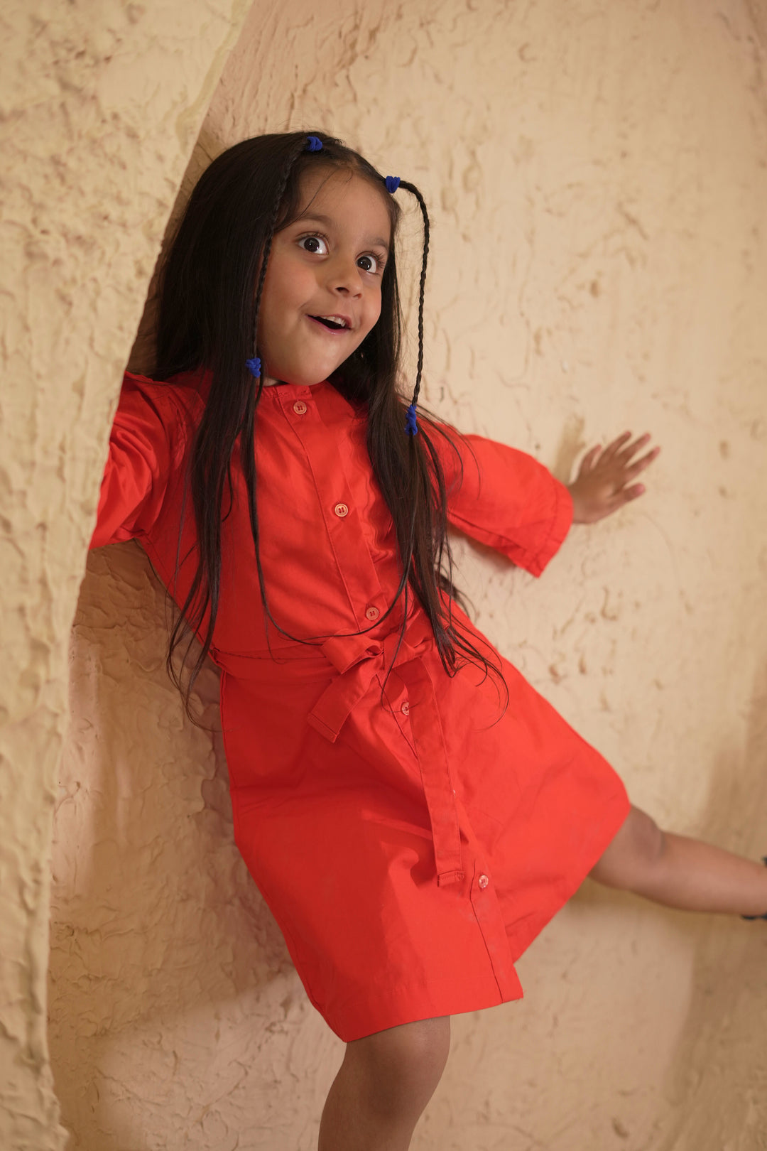 Solid Orange Dress