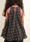 Noir Blossom Tulip Dhoti Set