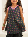 Noir Blossom Tulip Dhoti Set