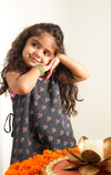 Noir Blossom Tulip Dhoti Set