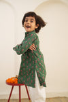 Emerald Bloom Boys Kurta Set