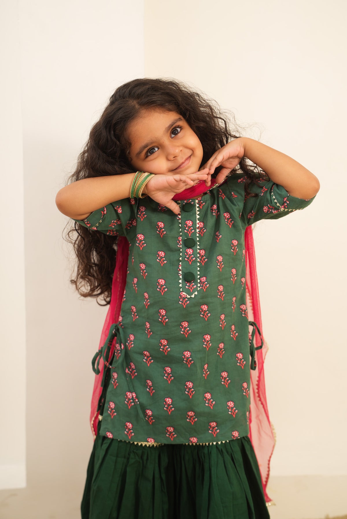 Emerald Bloom Sharara Set