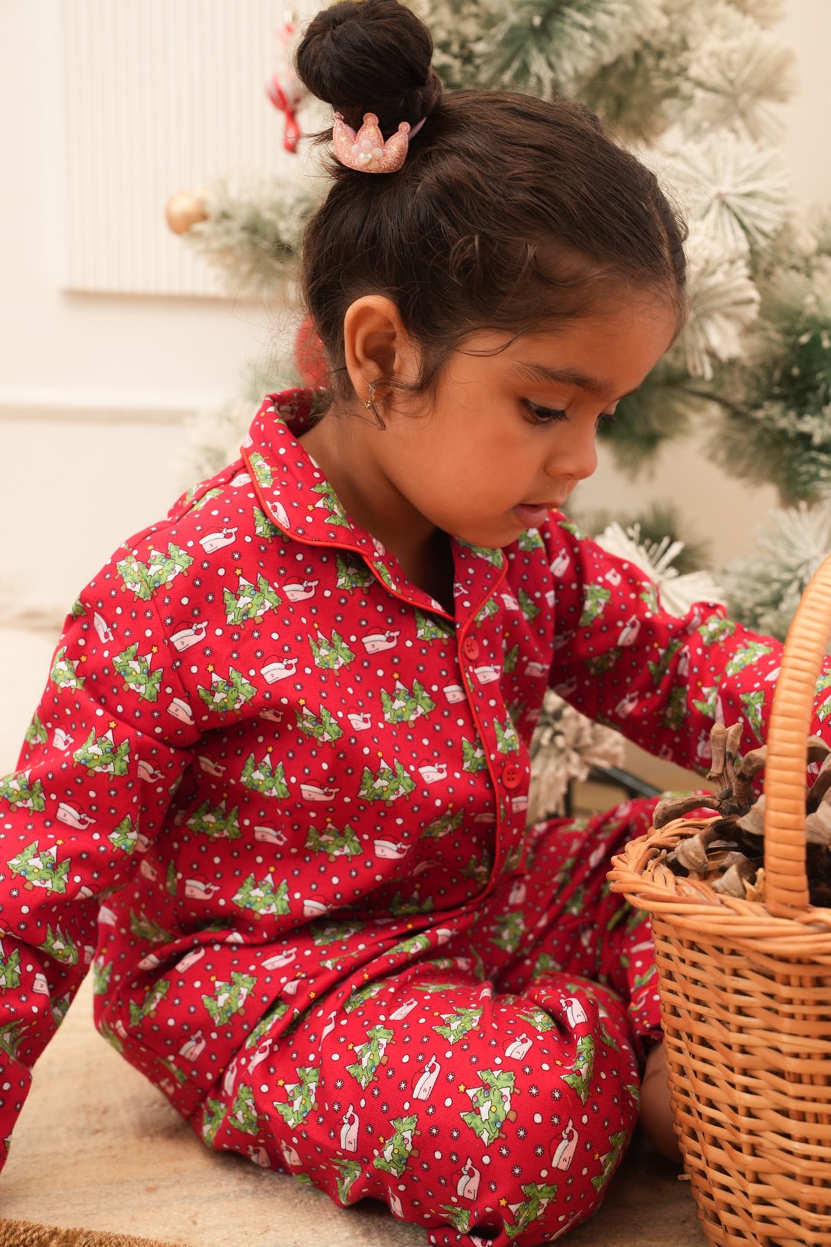 Christmas Garden WInter Flannel Nightsuit