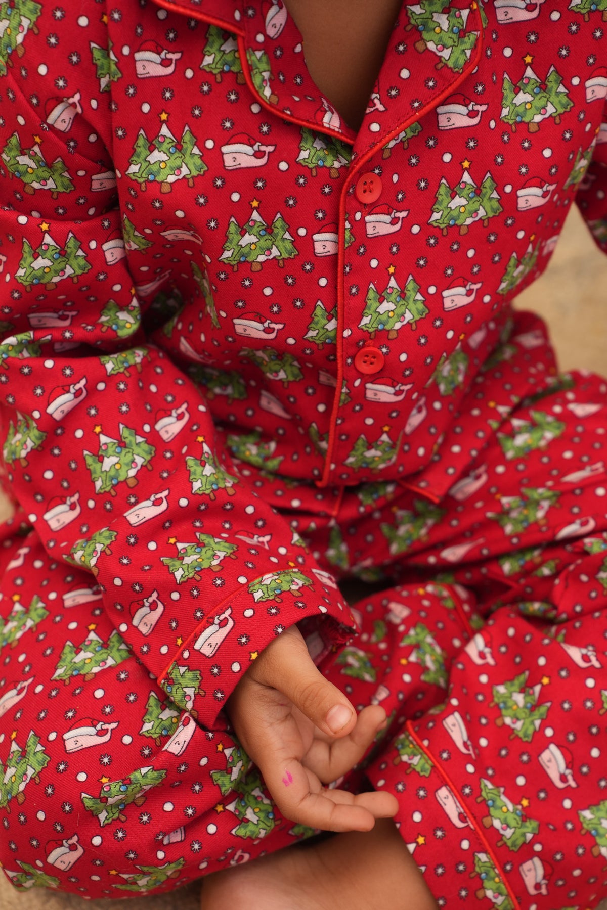 Christmas Garden WInter Flannel Nightsuit