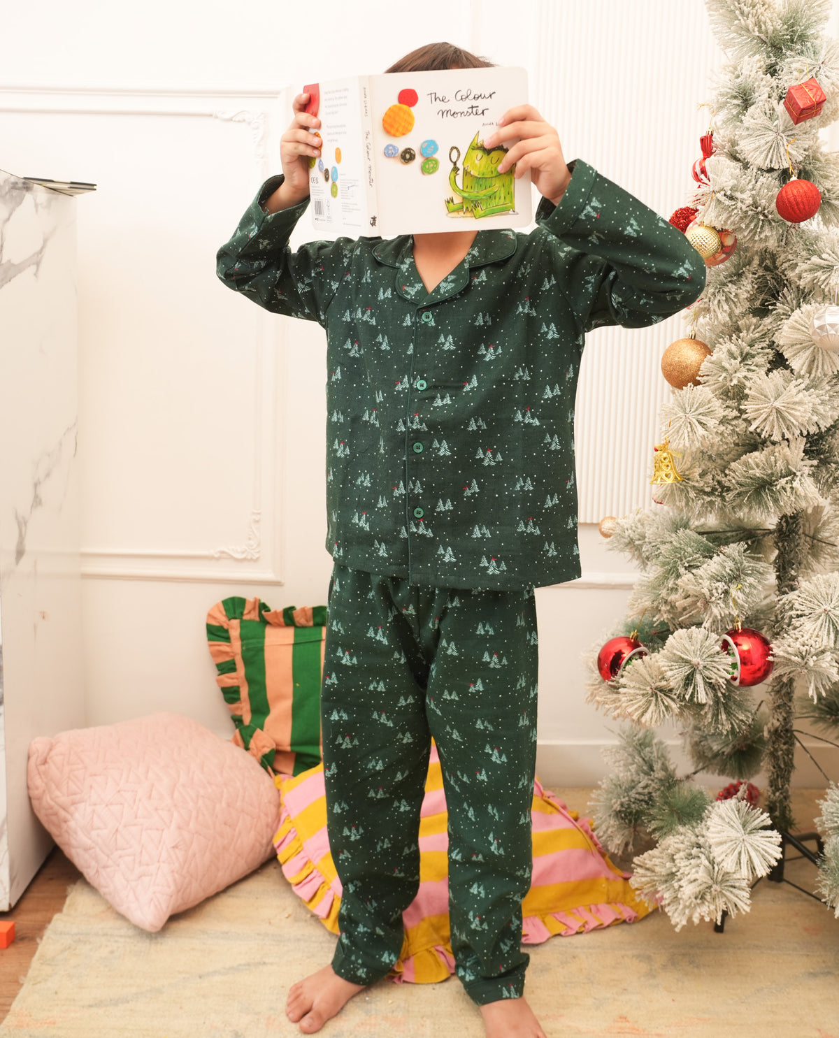 Christmas Forest Winter Flannel Night Suit
