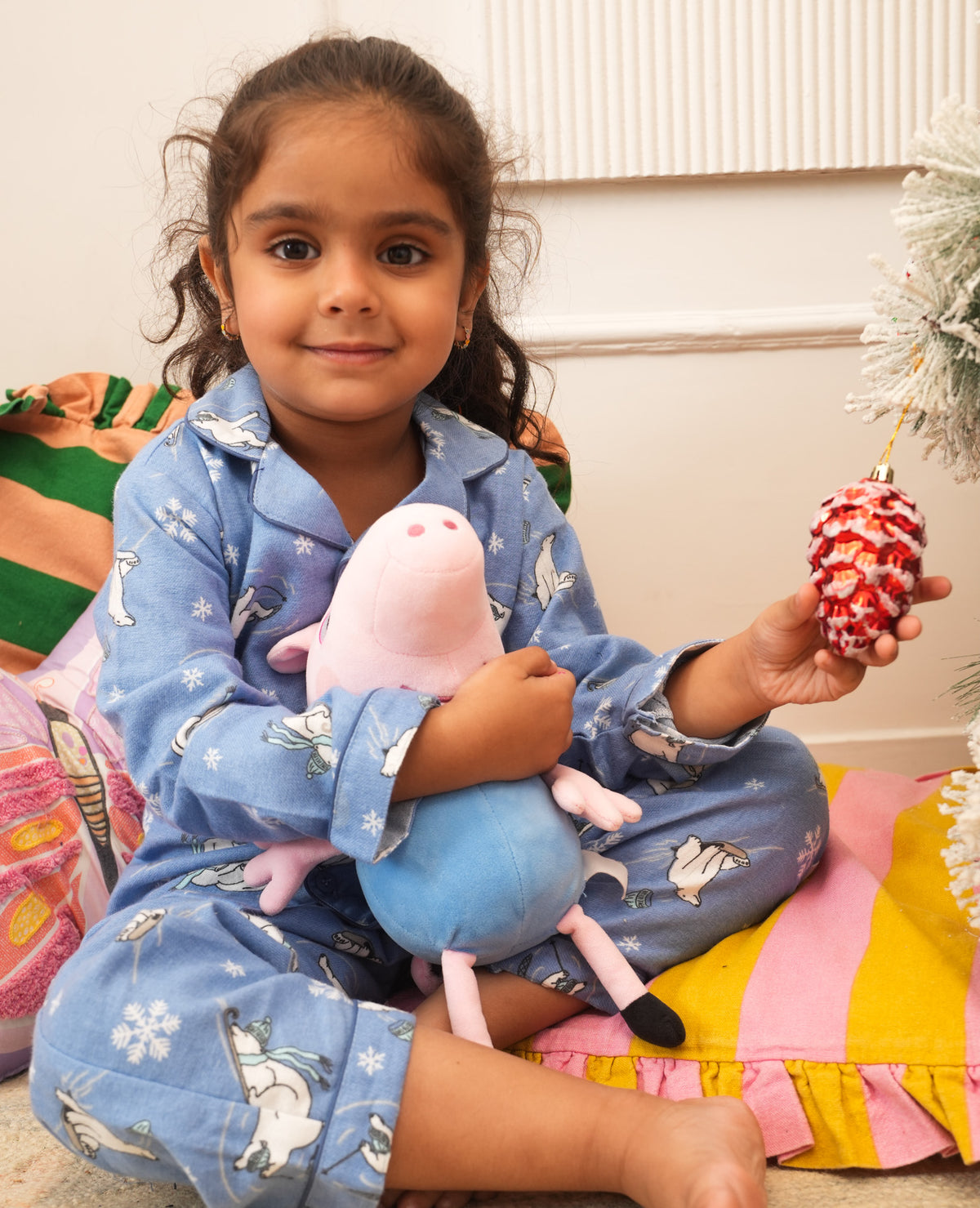 Winter Snuggles Winter Flannel Night Suit