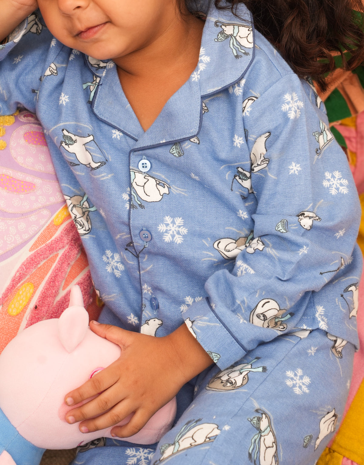 Winter Snuggles Winter Flannel Night Suit