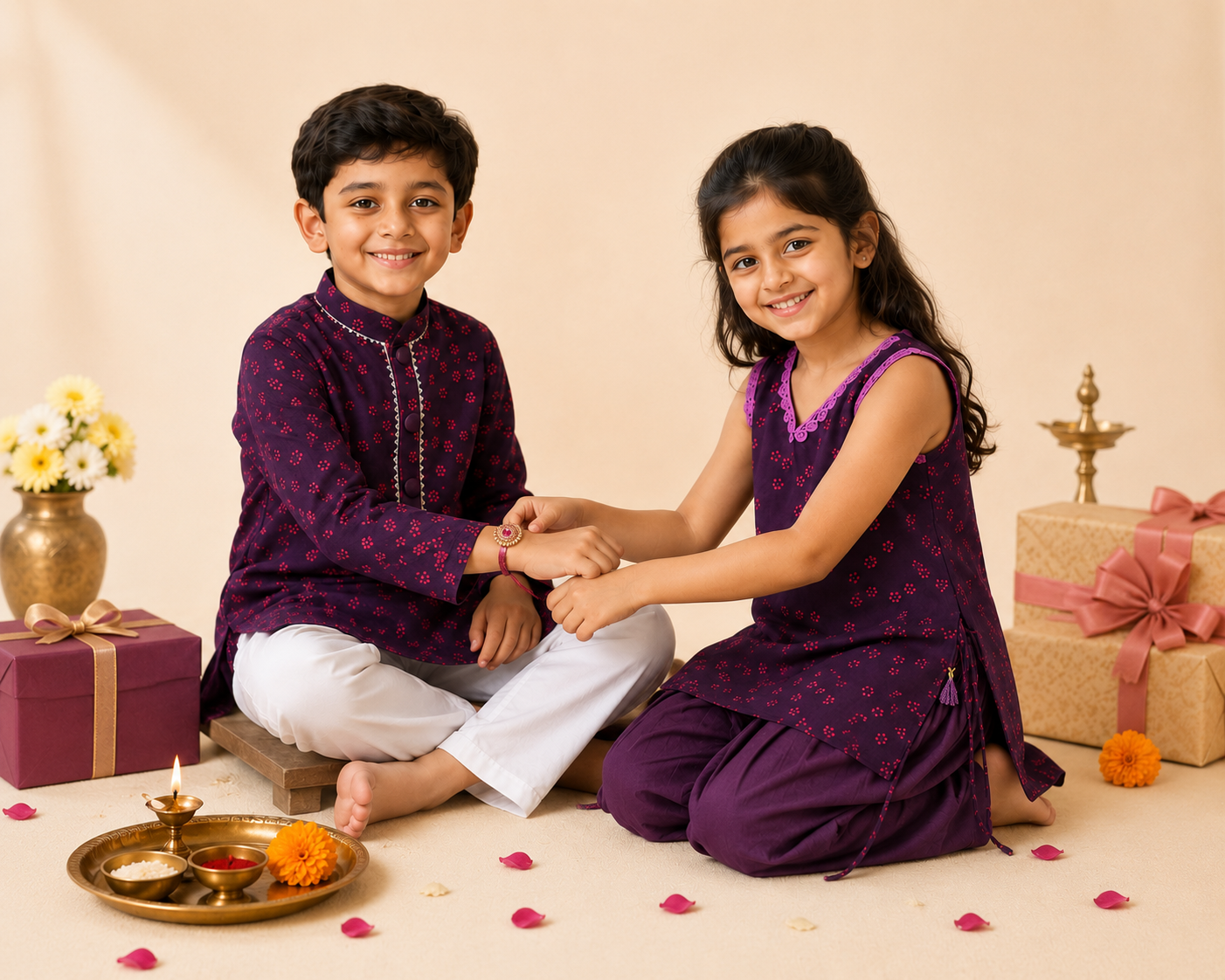 Royal Plum Sibling Set