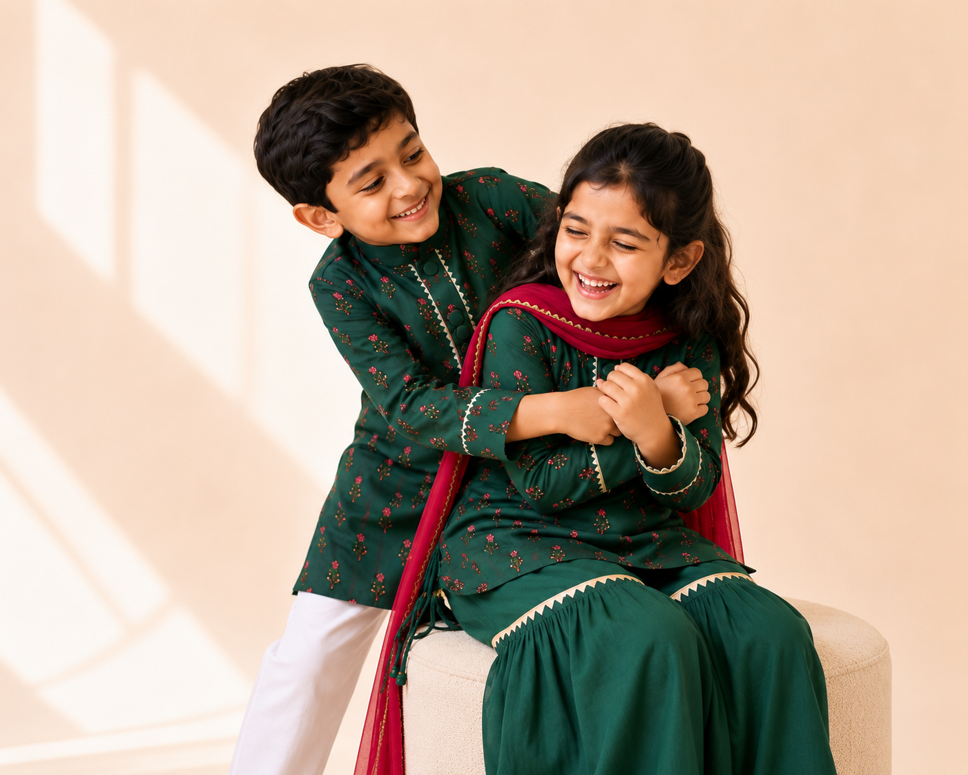 Emerald Green Sibling Set