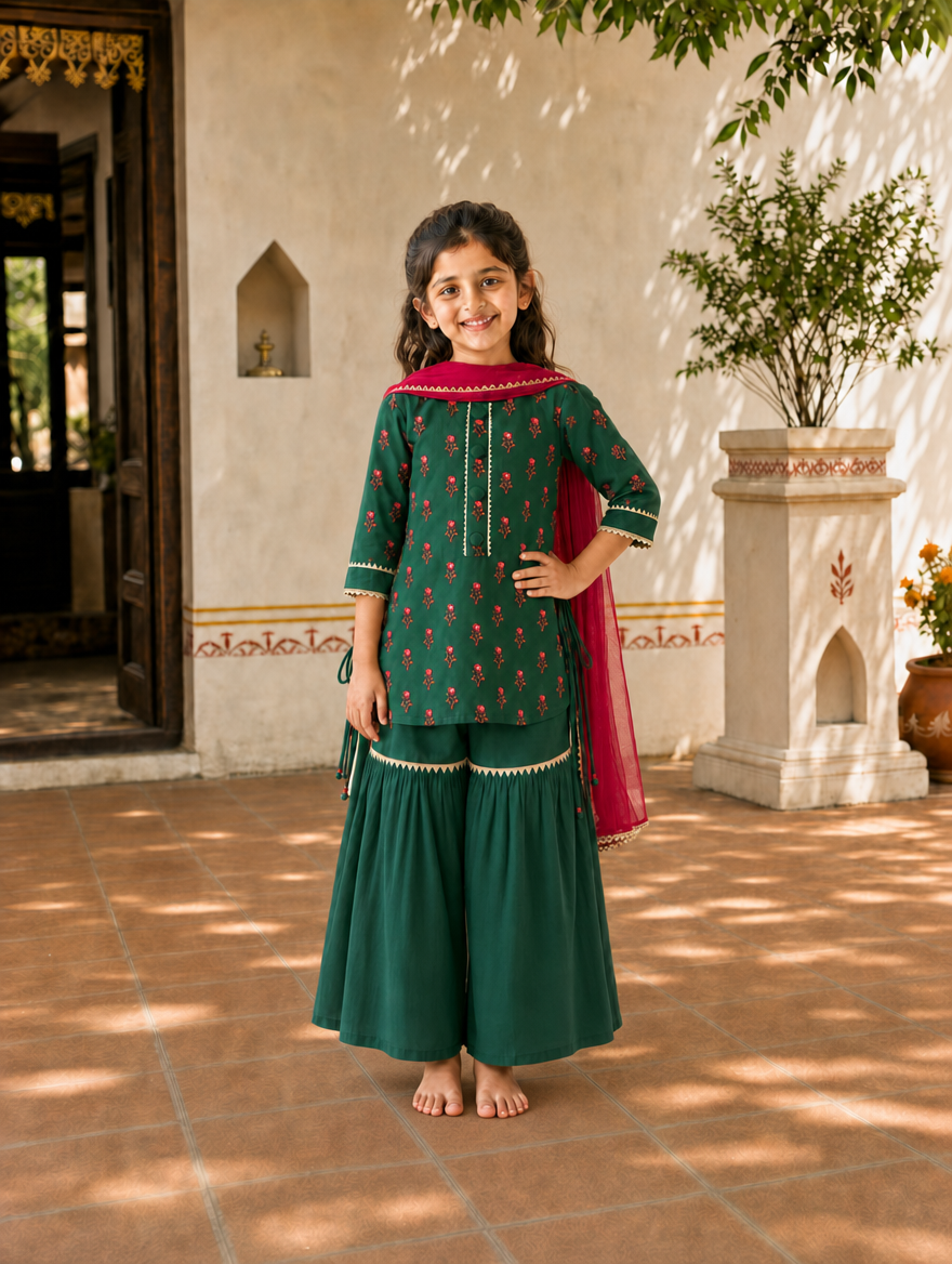 Emerald Green Sibling Set