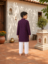 Royal Plum Boys Kurta Set