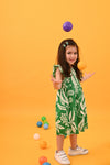 Green & White Dress