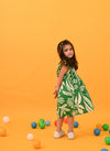Green & White Dress