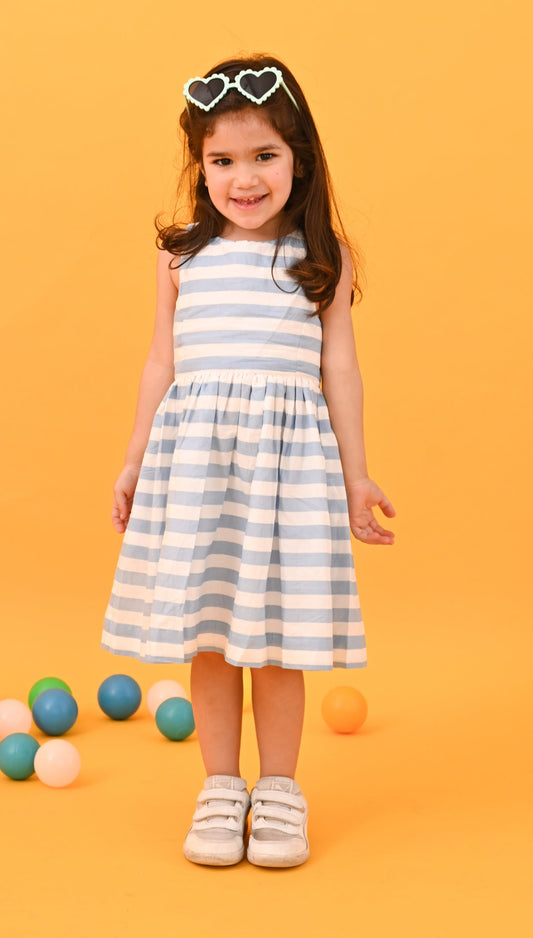 Blue & White Stripes Dress
