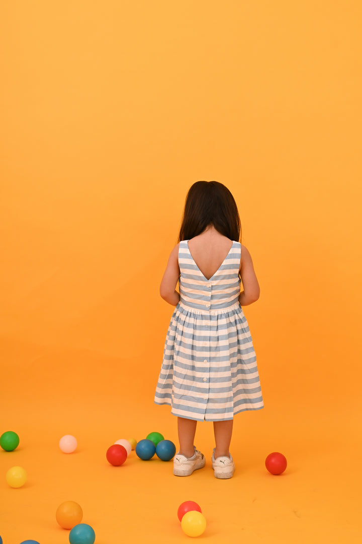 Blue & White Stripes Dress