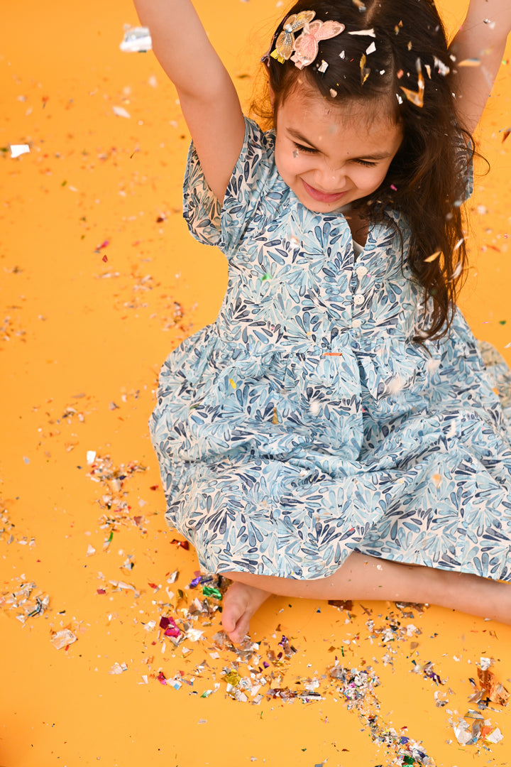 Blue Floral Dress