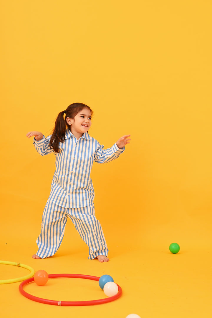 Blue Stripes Co-ord Set