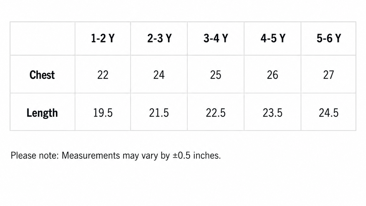 Cherry Dress Size Chart