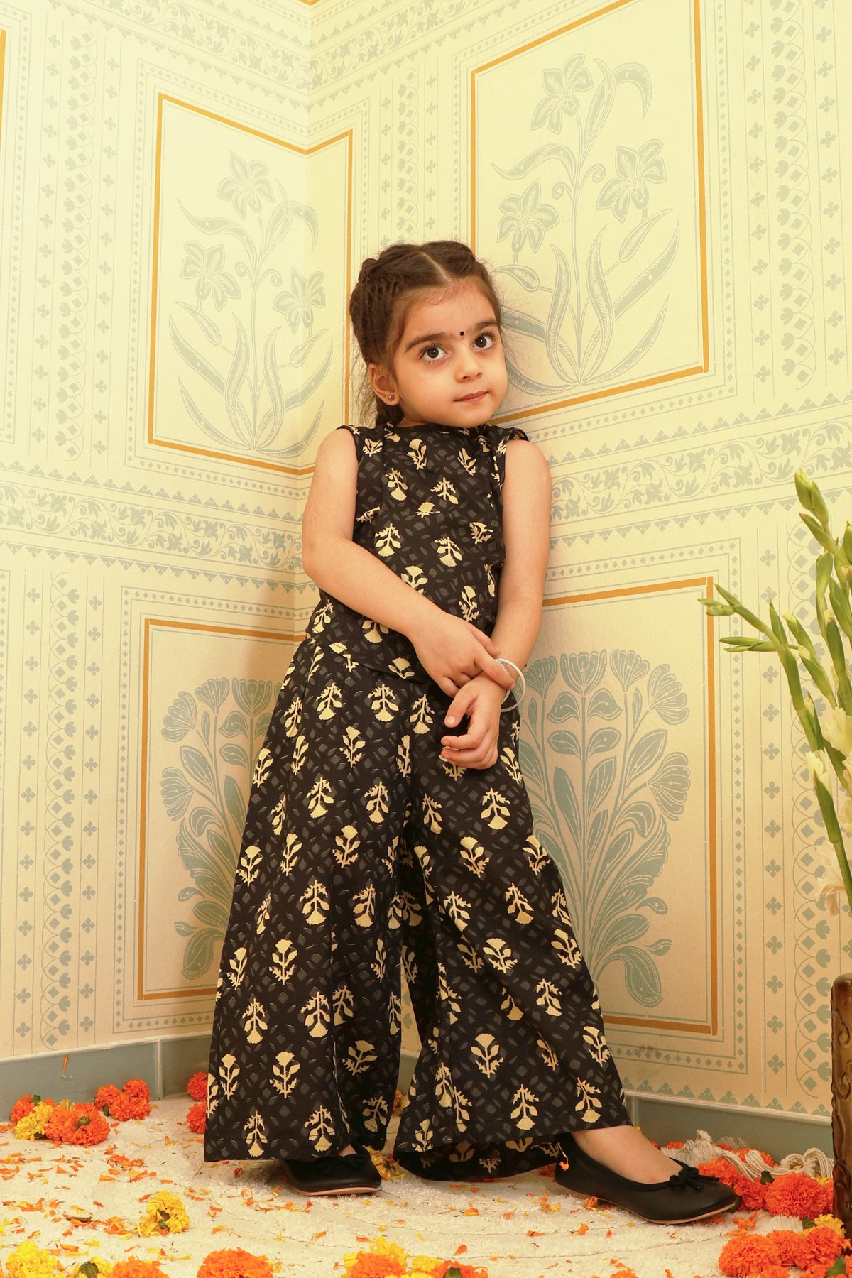 Black Floral Co-ord Set (Set of Two) - Puddle Fashion