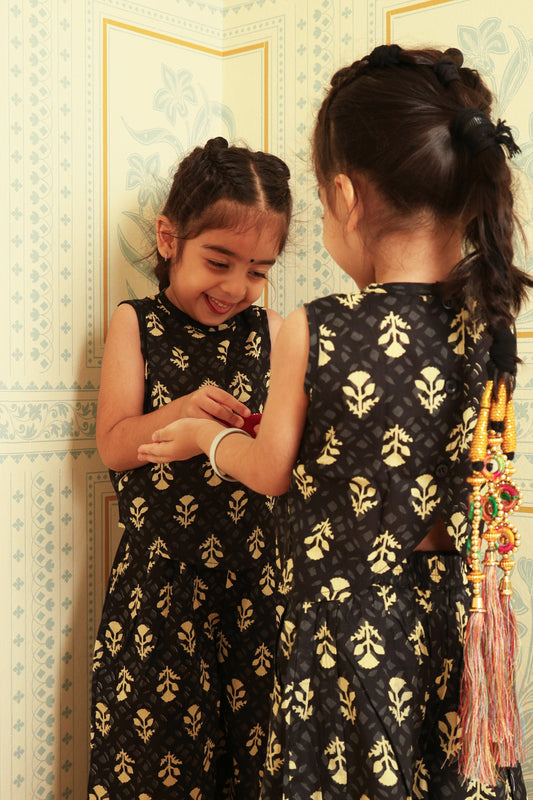 Black Floral Co-ord Set (Set of Two) - Puddle Fashion