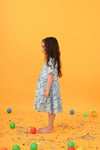 Blue Floral Dress - Puddle Fashion