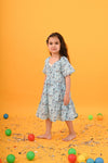 Blue Floral Dress - Puddle Fashion