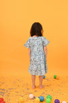 Blue Floral Dress - Puddle Fashion