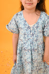 Blue Floral Dress - Puddle Fashion