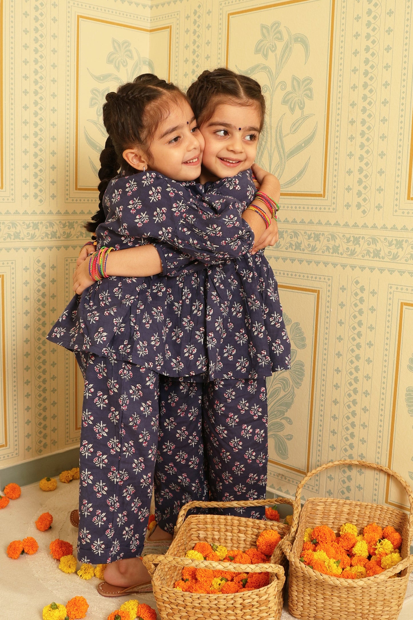 Blue Jaipuri Co-ord Set - Puddle Fashion