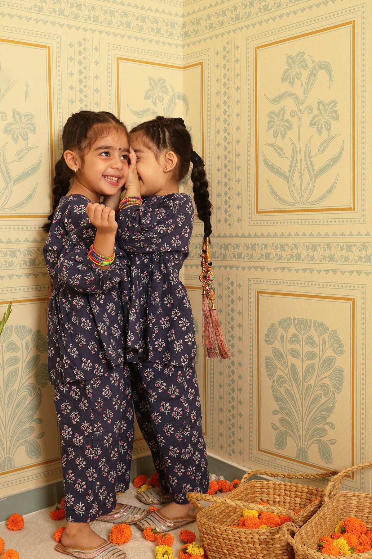 Blue Jaipuri Co-ord Set - Puddle Fashion