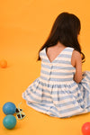 Blue & White Stripes Dress - Puddle Fashion