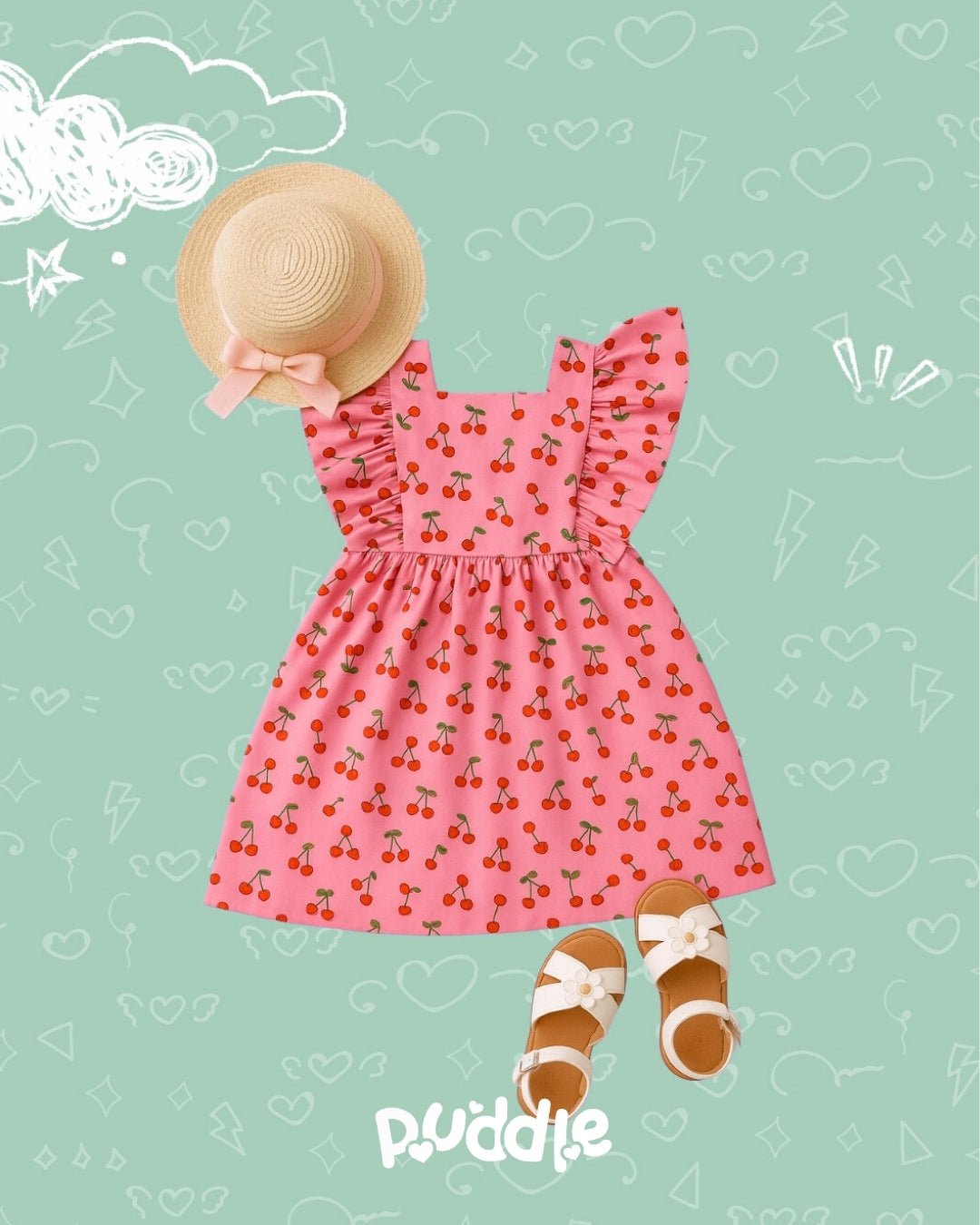 Cherry Dress - Puddle Fashion