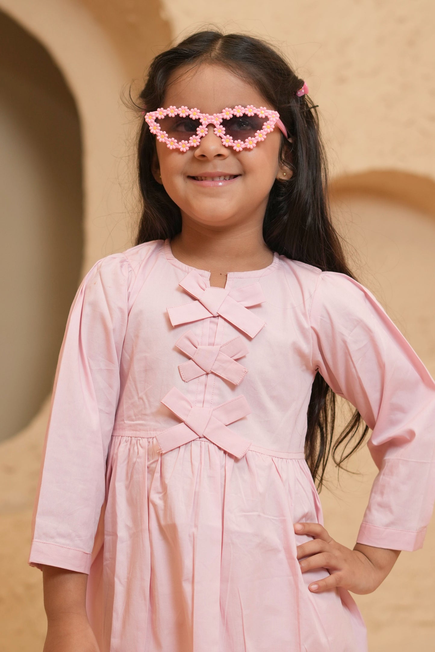 Dress With Bow - Puddle Fashion