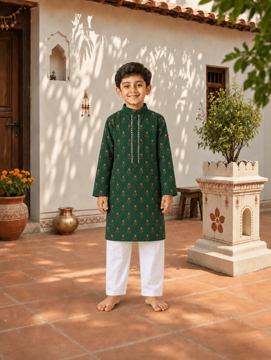 Emerald Green Sibling Set - Puddle Fashion