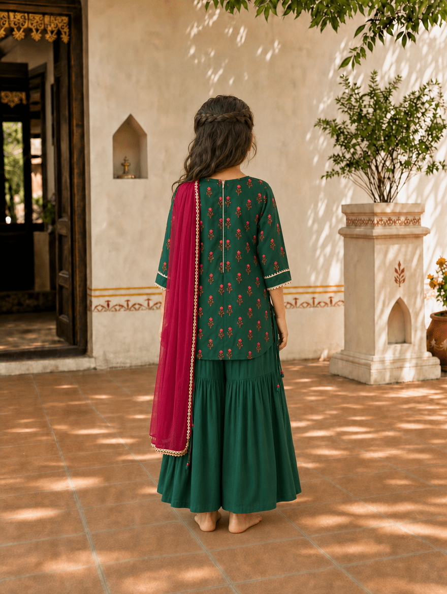 Emerald Green Sibling Set - Puddle Fashion