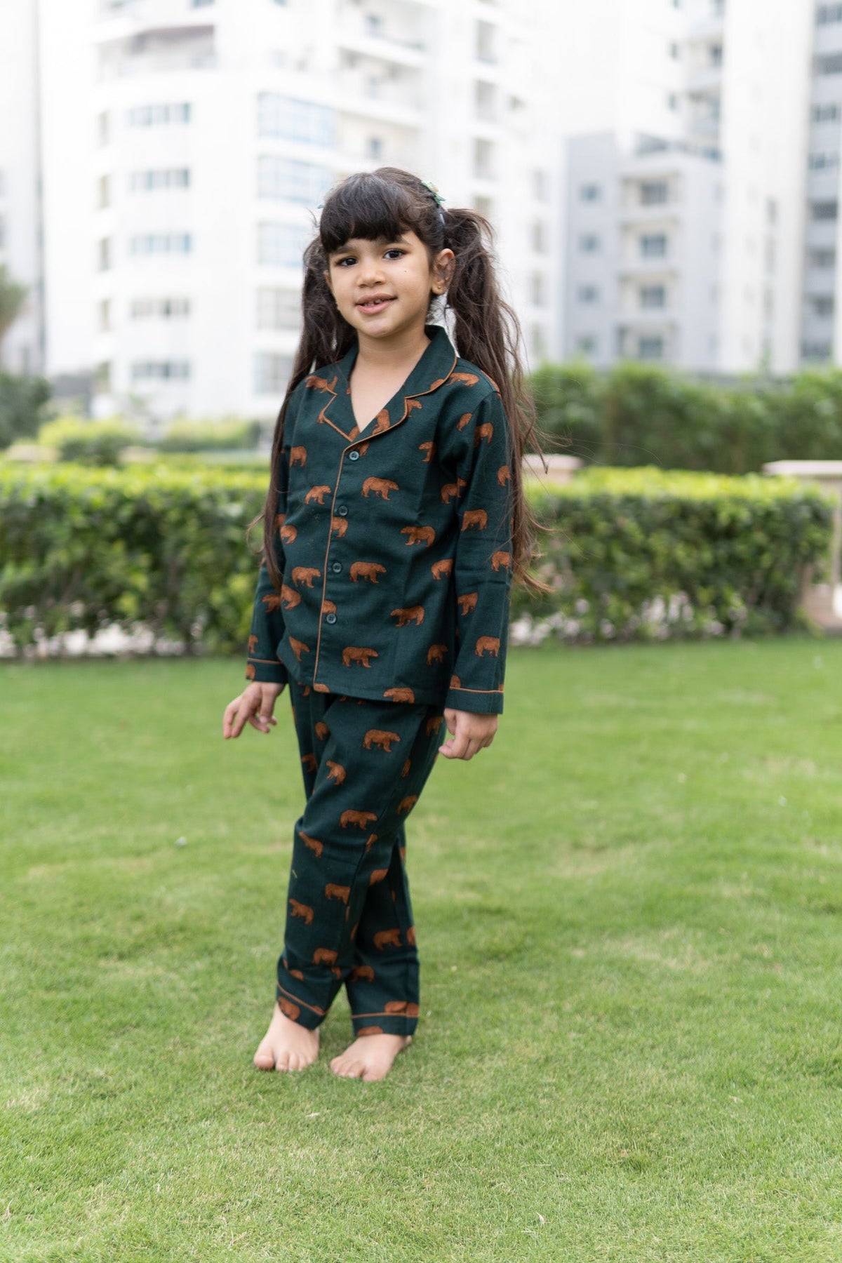 Forest Bear Unisex Pajama Set - Puddle Fashion