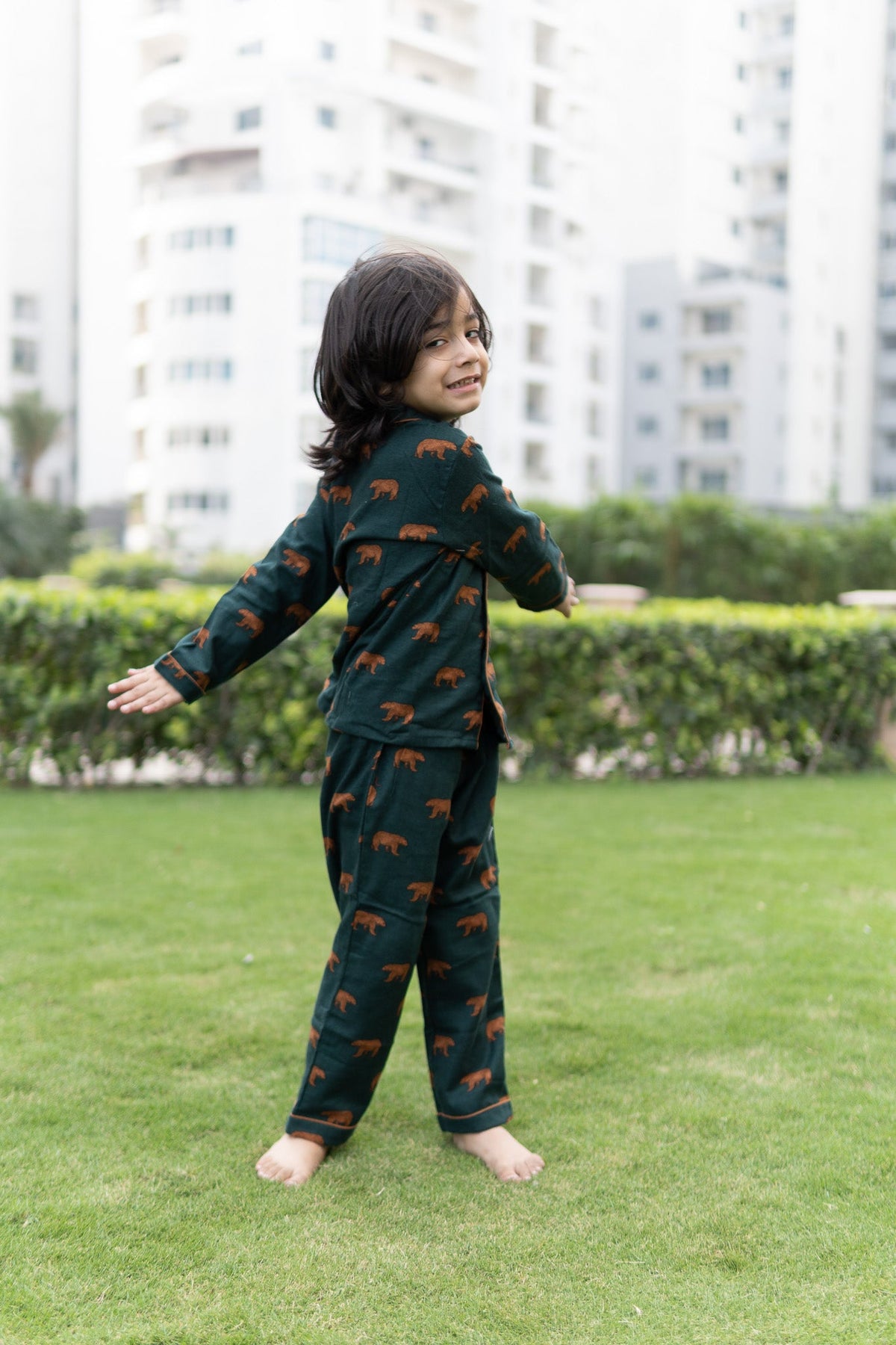 Forest Bear Unisex Pajama Set - Puddle Fashion