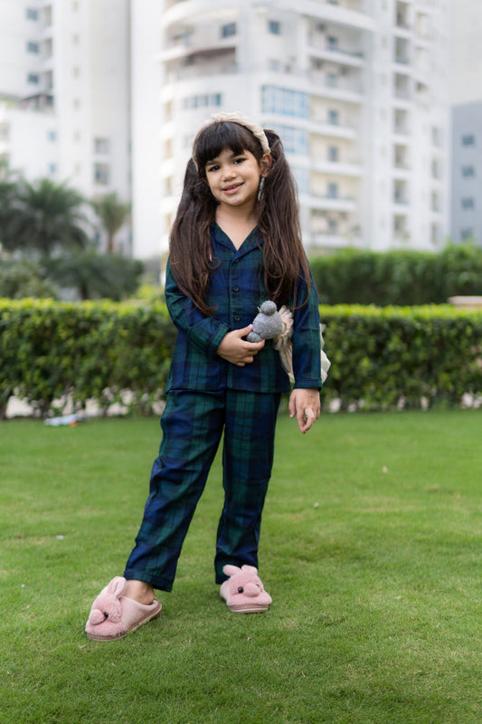 Forest Plaid Unisex Winter Pajama Set - Puddle Fashion