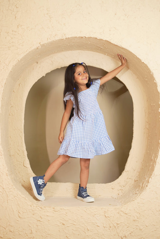Gingham check dress - Puddle Fashion