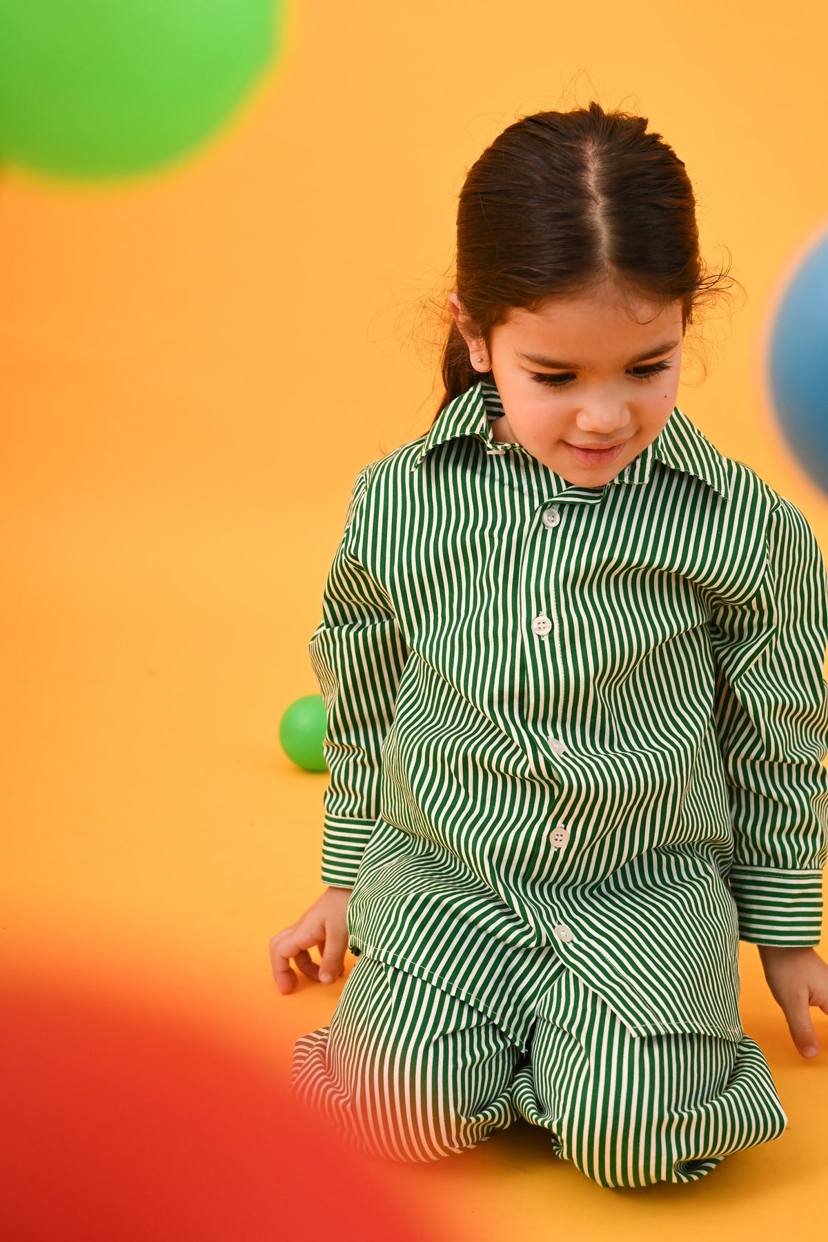 Green Stripes Co-ord Set - Puddle Fashion