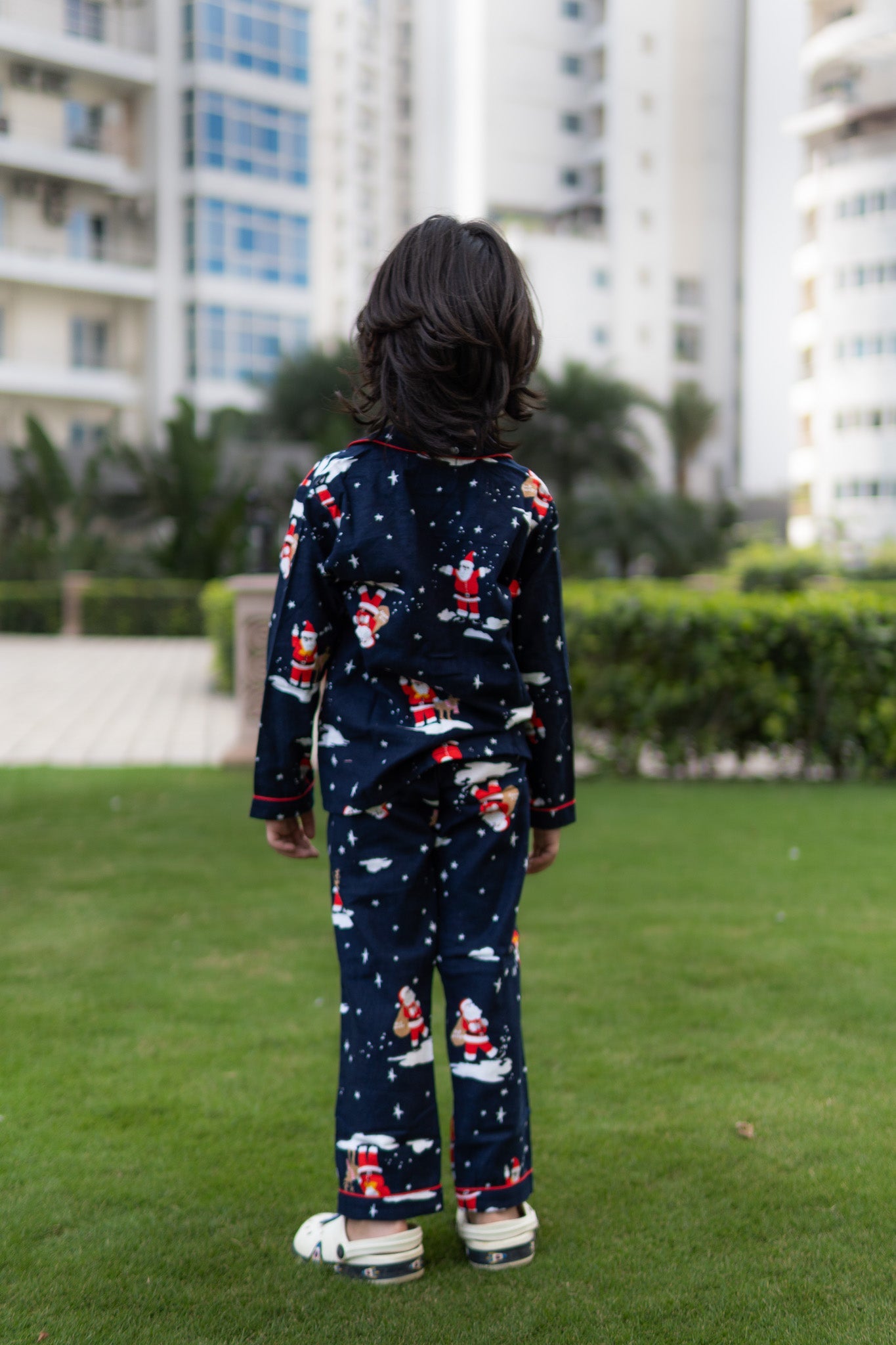 Midnight Santa Unisex Christmas Pajama Set - Puddle Fashion