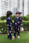 Midnight Santa Unisex Christmas Pajama Set - Puddle Fashion