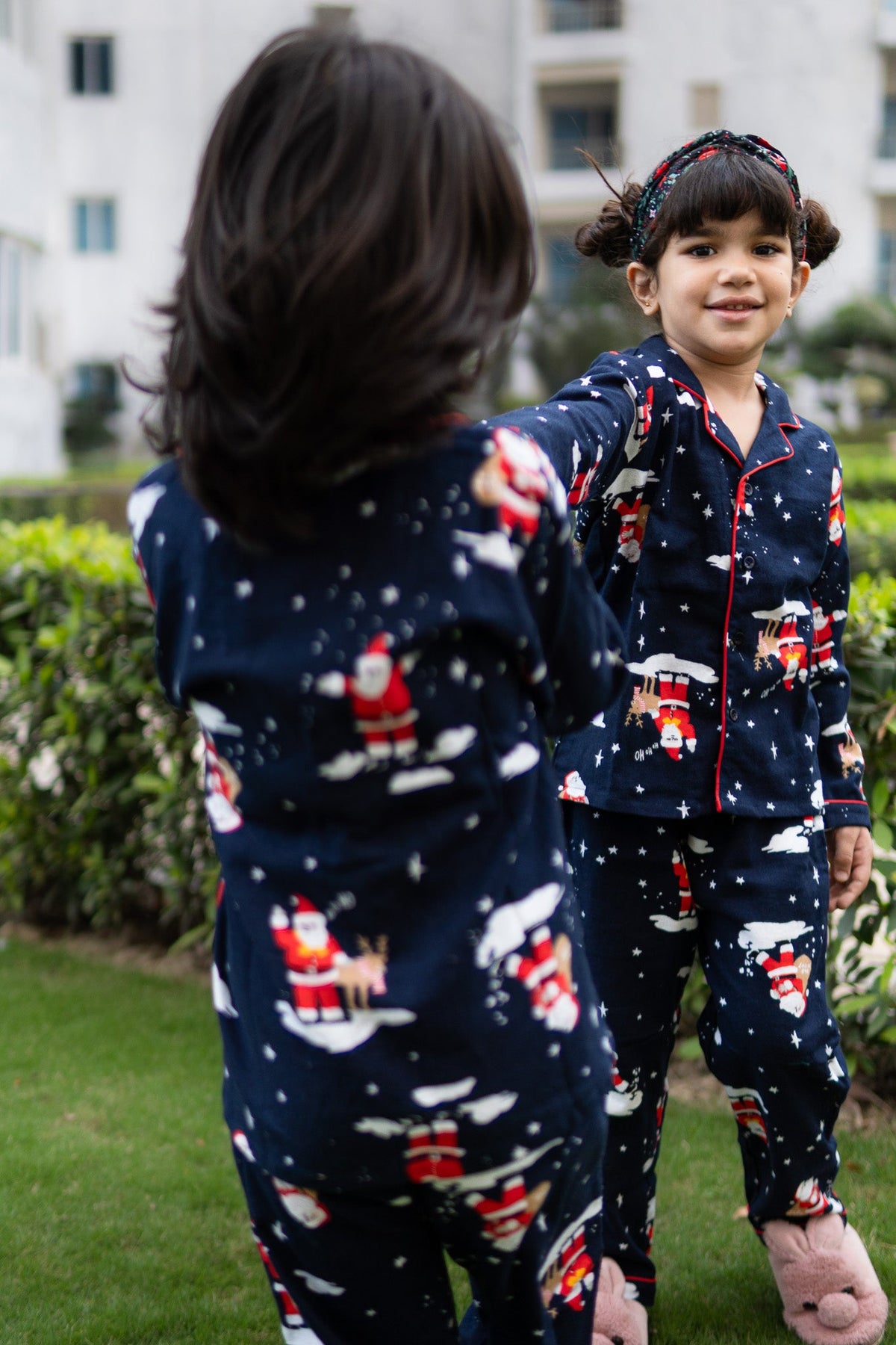 Midnight Santa Unisex Christmas Pajama Set - Puddle Fashion
